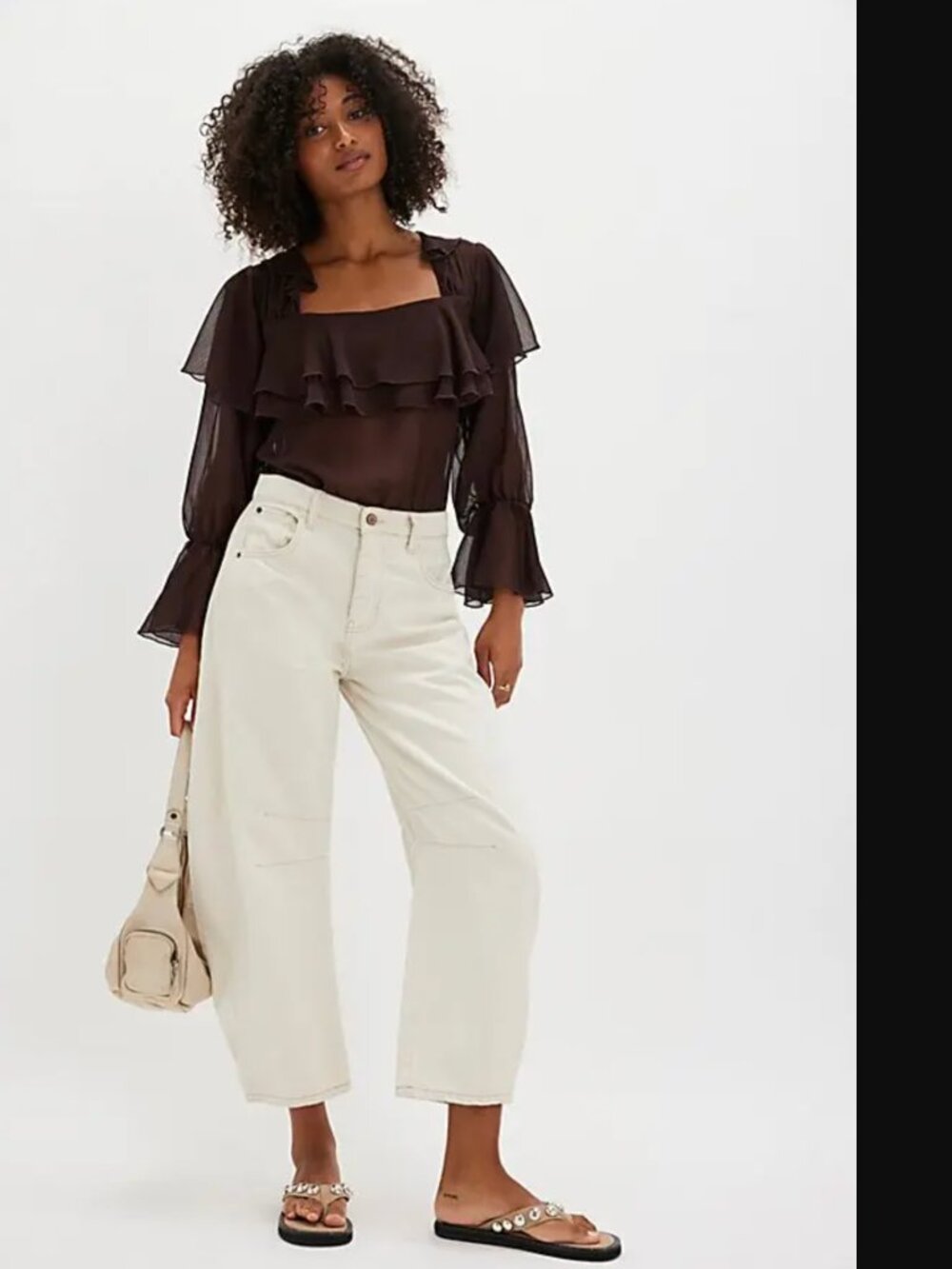 Free People Women Seal Brown Give Me Drama Bodysuit Size S NWOT 98$